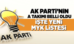 İşte AK Parti'nin yeni MYK listesi