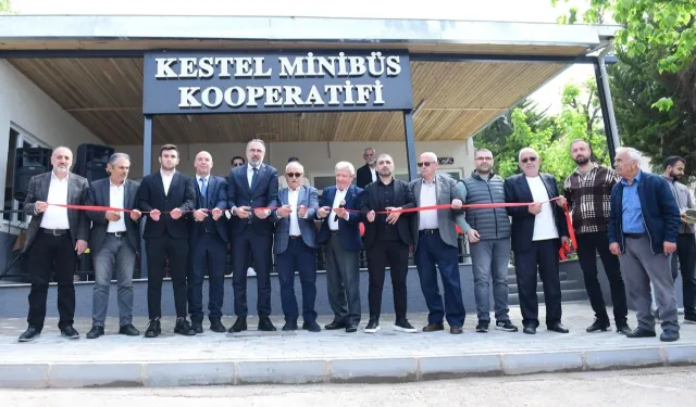 Bursa Kestel'de Minibüs Kooperatifi'nin yeri yenilendi