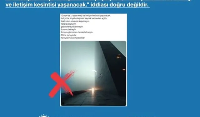 DMM'den, "enerji ve iletişim kesintisi yaşanacak" iddiasını yanıt!