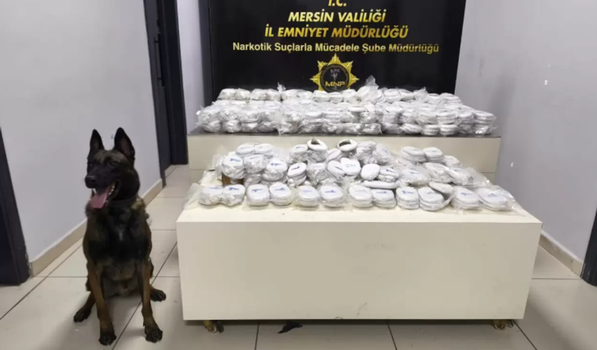 Mersin’de uyuşturucu operasyonu: 3 kilo 490 gram kokain ve 122 kilo 300 gram esrar ele geçirildi